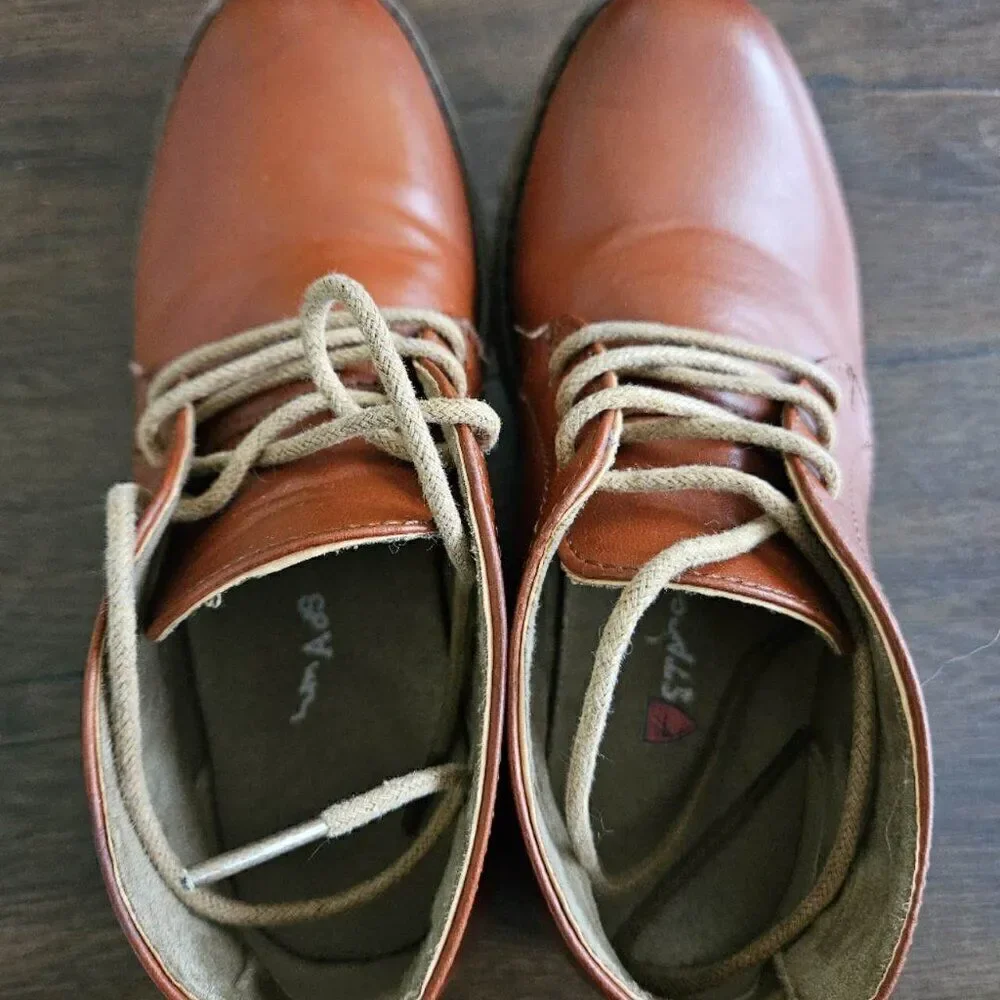 deer stags kids Ballard Dress Comfort Chukka Boot in Luggage M size 1